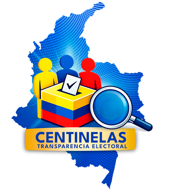 Observador electoral en proceso de votación en Colombia